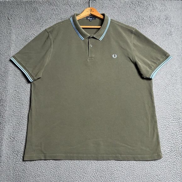 Fred Perry Twin Tipped Polo Shirt Green XXXL Punk Skinhead Subculture - Picture 1 of 10